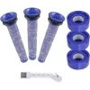STOMO Filtre Pour Dyson V7 Et V8,Reehi Iltres De Rechange Aspirateur Pour Dyson,Absolute Et Animal, 3 Post-filtres HEPA Et 3 Pré-filtres Pour Dyson V7 Et V8