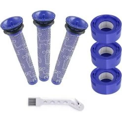 STOMO Filtre Pour Dyson V7 Et V8,Reehi Iltres De Rechange Aspirateur Pour Dyson,Absolute Et Animal, 3 Post-filtres HEPA Et 3 Pré-filtres Pour Dyson V7 Et V8