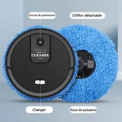 LRISHOM 3-In-1 Robot Nettoyeur Wet & Dry Recurage Humidifying Nettoyage Automatique De Charge Usb, Blanc - Blanc -Aspirateur et sac Soldes 57112209 3