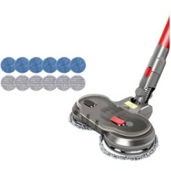 STOMO Tête De Vadrouille Electrique Pour Dyson V11 V10 V8 V7 Aspirateur Avec Réservoir D'eau Amovible, 6 Vadrouille Lavable + 1 Réservoir De Remplissage