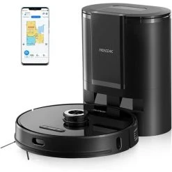 PROSCENIC M8 PRO Aspirateur Robot 2 En 1 Avec Collecteur Automatique De Poussières - Aspiration Et Lavage 3000 Pa - Navigation Laser