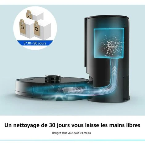 PROSCENIC M8 PRO Aspirateur Robot 2 En 1 Avec Collecteur Automatique De Poussières - Aspiration Et Lavage 3000 Pa - Navigation Laser 2 PROSCENIC M8 PRO Aspirateur Robot 2 En 1 Avec Collecteur Automatique De Poussières - Aspiration Et Lavage 3000 Pa - Navigation Laser – Image 2