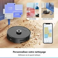 PROSCENIC M8 PRO Aspirateur Robot 2 En 1 Avec Collecteur Automatique De Poussières - Aspiration Et Lavage 3000 Pa - Navigation Laser 7 PROSCENIC M8 PRO Aspirateur Robot 2 En 1 Avec Collecteur Automatique De Poussières - Aspiration Et Lavage 3000 Pa - Navigation Laser -Aspirateur et sac Soldes 57593648 3