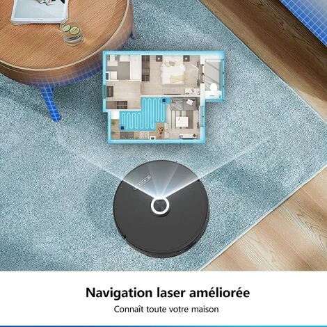 PROSCENIC M8 PRO Aspirateur Robot 2 En 1 Avec Collecteur Automatique De Poussières - Aspiration Et Lavage 3000 Pa - Navigation Laser 4 PROSCENIC M8 PRO Aspirateur Robot 2 En 1 Avec Collecteur Automatique De Poussières - Aspiration Et Lavage 3000 Pa - Navigation Laser – Image 4