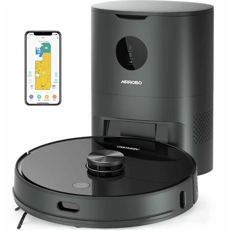 AIRROBO T10+ Aspirateur Robot Laveur Avec Collecteur Poussière Automatique, Laser Navigation, Aspiration 2700Pa, Contôle APP/Alexa, Nettoyage Sélectif De La Pièce, Idéal Pour Poils D'animaux 1 AIRROBO T10+ Aspirateur Robot Laveur Avec Collecteur Poussière Automatique, Laser Navigation, Aspiration 2700Pa, Contôle APP/Alexa, Nettoyage Sélectif De La Pièce, Idéal Pour Poils D'animaux