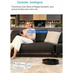Robot Aspirateur Et Laveur 3 EN 1 Avec Station De Vidage Automatique, Super Aspiration 2700Pa - AIRROBO T10+ Idéal Pour Poils D'Animaux Cheveux Poussière - Version Nouvelle 9 Robot Aspirateur Et Laveur 3 EN 1 Avec Station De Vidage Automatique, Super Aspiration 2700Pa - AIRROBO T10+ Idéal Pour Poils D'Animaux Cheveux Poussière - Version Nouvelle -Aspirateur et sac Soldes 57933324 5