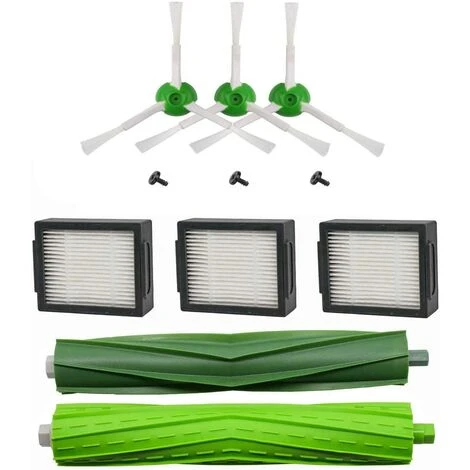 EINEMGELD Kit De Pièces De Rechange Compatible Avec Roomba I7 I7+ E5 E6 E7 - Pack De Brosses Latérales, Rouleaux Et Filtres Hepa. 1 EINEMGELD Kit De Pièces De Rechange Compatible Avec Roomba I7 I7+ E5 E6 E7 - Pack De Brosses Latérales, Rouleaux Et Filtres Hepa.