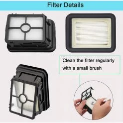 EINEMGELD Un Ensemble De 6 Pièces De Rechange Compatibles Avec Les Aspirateurs Bissell CrossWave, 3 1868 Rouleaux Brosses Multi-surfaces, 3 1866 Packs De Filtres Sous Vide, Par Rapport Aux Pièces 1608683, 160-8683, 1608684 -Aspirateur et sac Soldes 59434001 5