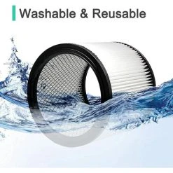 EINEMGELD Filtre De Rechange Pour Filtres Shop Vac 90304 9030400 903-04 90350 Convient à La Plupart Des Aspirateurs Secs/humides Shop-Vac De 5 Gallons Et Plus, Lavable, Réutilisable, Facile à Installer. -Aspirateur et sac Soldes 59434031 3