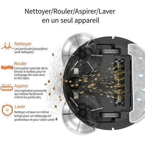 ULTENIC D5s Pro - Aspirateur Robot Laveur - Forte Aspiration 3000Pa - Autonomie 150min - Navigation Gyroscope 3 En 1- Convient Aux Personnes âgées 2 ULTENIC D5s Pro - Aspirateur Robot Laveur - Forte Aspiration 3000Pa - Autonomie 150min - Navigation Gyroscope 3 En 1- Convient Aux Personnes âgées – Image 2