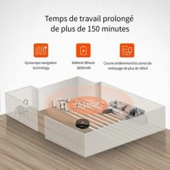 ULTENIC D5s Pro - Aspirateur Robot Laveur - Forte Aspiration 3000Pa - Autonomie 150min - Navigation Gyroscope 3 En 1- Convient Aux Personnes âgées 7 ULTENIC D5s Pro - Aspirateur Robot Laveur - Forte Aspiration 3000Pa - Autonomie 150min - Navigation Gyroscope 3 En 1- Convient Aux Personnes âgées -Aspirateur et sac Soldes 59465141 3