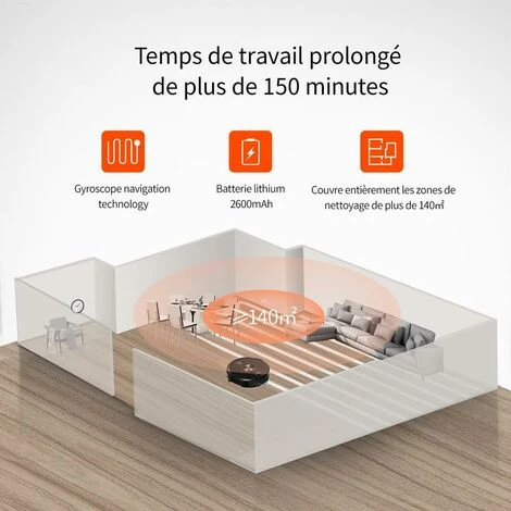 ULTENIC D5s Pro - Aspirateur Robot Laveur - Forte Aspiration 3000Pa - Autonomie 150min - Navigation Gyroscope 3 En 1- Convient Aux Personnes âgées 3 ULTENIC D5s Pro - Aspirateur Robot Laveur - Forte Aspiration 3000Pa - Autonomie 150min - Navigation Gyroscope 3 En 1- Convient Aux Personnes âgées – Image 3