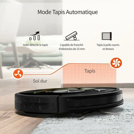ULTENIC D5s Pro - Aspirateur Robot Laveur - Forte Aspiration 3000Pa - Autonomie 150min - Navigation Gyroscope 3 En 1- Convient Aux Personnes âgées 4 ULTENIC D5s Pro - Aspirateur Robot Laveur - Forte Aspiration 3000Pa - Autonomie 150min - Navigation Gyroscope 3 En 1- Convient Aux Personnes âgées – Image 4