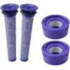 MINETGNON Kit Pack De 4 Filtres Post Moteur Et Filtre Pr¨¦ Moteur Pour Dyson Aspirateur V8 V7