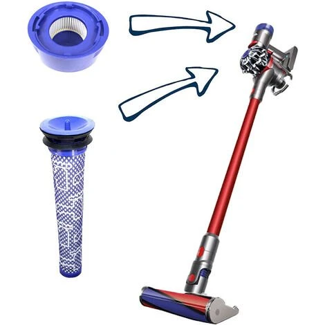 MINETGNON Kit Pack De 4 Filtres Post Moteur Et Filtre Pr¨¦ Moteur Pour Dyson Aspirateur V8 V7 2 MINETGNON Kit Pack De 4 Filtres Post Moteur Et Filtre Pr¨¦ Moteur Pour Dyson Aspirateur V8 V7 – Image 2