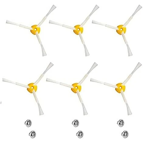 MINETGNON KIT Pack De 6 Brosses Lat¨¦rales +6 Vis Pour IRobot Roomba Aspirateur - S¨¦ries 500 & 600 & 700 -models 600 610 620 694 760 770 780 1 MINETGNON KIT Pack De 6 Brosses Lat¨¦rales +6 Vis Pour IRobot Roomba Aspirateur - S¨¦ries 500 & 600 & 700 -models 600 610 620 694 760 770 780