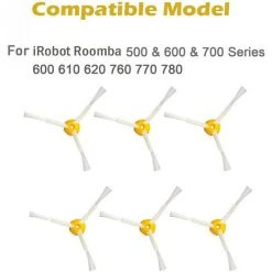 MINETGNON KIT Pack De 6 Brosses Lat¨¦rales +6 Vis Pour IRobot Roomba Aspirateur - S¨¦ries 500 & 600 & 700 -models 600 610 620 694 760 770 780 7 MINETGNON KIT Pack De 6 Brosses Lat¨¦rales +6 Vis Pour IRobot Roomba Aspirateur - S¨¦ries 500 & 600 & 700 -models 600 610 620 694 760 770 780 -Aspirateur et sac Soldes 60155102 3