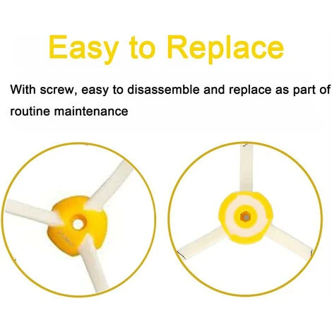 MINETGNON KIT Pack De 6 Brosses Lat¨¦rales +6 Vis Pour IRobot Roomba Aspirateur - S¨¦ries 500 & 600 & 700 -models 600 610 620 694 760 770 780 4 MINETGNON KIT Pack De 6 Brosses Lat¨¦rales +6 Vis Pour IRobot Roomba Aspirateur - S¨¦ries 500 & 600 & 700 -models 600 610 620 694 760 770 780 – Image 4