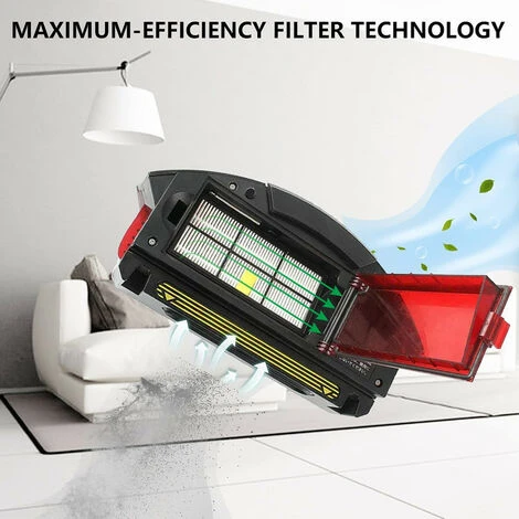 MINETGNON Pack De 3 Replacements De Filtre Pour IRobot Aspirateur S¨¦ries 800 And 900 - Haut Efficacit¨¦ 2 MINETGNON Pack De 3 Replacements De Filtre Pour IRobot Aspirateur S¨¦ries 800 And 900 - Haut Efficacit¨¦ – Image 2