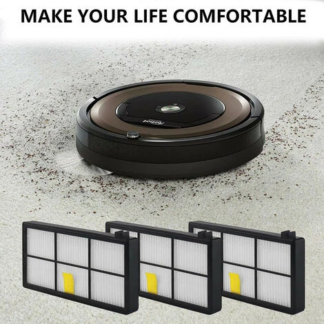 MINETGNON Pack De 3 Replacements De Filtre Pour IRobot Aspirateur S¨¦ries 800 And 900 - Haut Efficacit¨¦ 3 MINETGNON Pack De 3 Replacements De Filtre Pour IRobot Aspirateur S¨¦ries 800 And 900 - Haut Efficacit¨¦ – Image 3