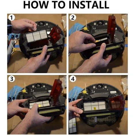 MINETGNON Pack De 3 Replacements De Filtre Pour IRobot Aspirateur S¨¦ries 800 And 900 - Haut Efficacit¨¦ 4 MINETGNON Pack De 3 Replacements De Filtre Pour IRobot Aspirateur S¨¦ries 800 And 900 - Haut Efficacit¨¦ – Image 4