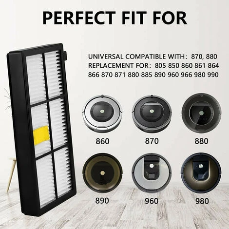 MINETGNON Pack De 3 Replacements De Filtre Pour IRobot Aspirateur S¨¦ries 800 And 900 - Haut Efficacit¨¦ 5 MINETGNON Pack De 3 Replacements De Filtre Pour IRobot Aspirateur S¨¦ries 800 And 900 - Haut Efficacit¨¦ – Image 5