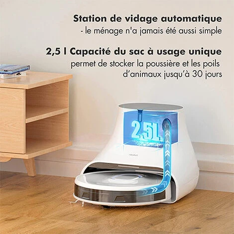 Aspirateur Robot Neabot Q11 4000pa 3 En 1 Avec Poubelle Auto-vidage - Navigation Intelligente LDS - ?Blanc Nacré,Fortuna Lai 1 Aspirateur Robot Neabot Q11 4000pa 3 En 1 Avec Poubelle Auto-vidage - Navigation Intelligente LDS - ?Blanc Nacré,Fortuna Lai