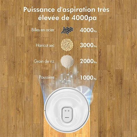 Aspirateur Robot Neabot Q11 4000pa 3 En 1 Avec Poubelle Auto-vidage - Navigation Intelligente LDS - ?Blanc Nacré,Fortuna Lai 5 Aspirateur Robot Neabot Q11 4000pa 3 En 1 Avec Poubelle Auto-vidage - Navigation Intelligente LDS - ?Blanc Nacré,Fortuna Lai – Image 5