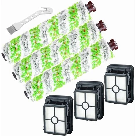 MEZHENG Piezas De Repuesto Para Bissell CrossWave Pet Pro 2306A Y CrossWave 1785 Series, 3 Paquetes 2460 Multisuperficie Pet Pro Brush Rolls + 3 Paquetes De Filtros De Vacío 1866, Comparación Con La Parte 1613568, 1608684 1 MEZHENG Piezas De Repuesto Para Bissell CrossWave Pet Pro 2306A Y CrossWave 1785 Series, 3 Paquetes 2460 Multisuperficie Pet Pro Brush Rolls + 3 Paquetes De Filtros De Vacío 1866, Comparación Con La Parte 1613568, 1608684