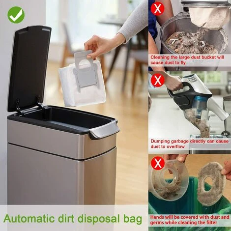 MEZHENG 10 Pcs Sac Irobot Roomba I7, Sacs À Poussière De Rechange Pour Aspirateur IRobot Roomba I7 I7+ / I7 Plus E5 E6 E7 S9 S9+ 4 MEZHENG 10 Pcs Sac Irobot Roomba I7, Sacs À Poussière De Rechange Pour Aspirateur IRobot Roomba I7 I7+ / I7 Plus E5 E6 E7 S9 S9+ – Image 4