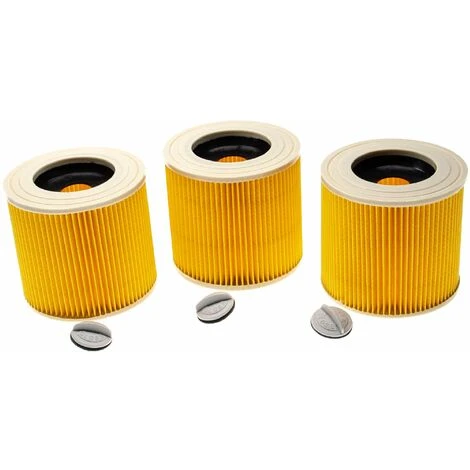 Vhbw Lot De 3x Filtres à Cartouche Compatible Avec Kärcher NT 27/1 ME Professional, NT 27/1 Aspirateur à Sec Ou Humide - Filtre Plissé, Jaune 1 Vhbw Lot De 3x Filtres à Cartouche Compatible Avec Kärcher NT 27/1 ME Professional, NT 27/1 Aspirateur à Sec Ou Humide - Filtre Plissé, Jaune