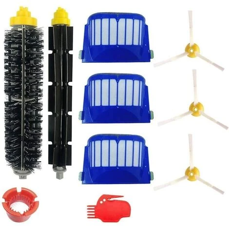 MEZHENG Kit De Recharges Pour Roomba Série 600 605 615 616 620 621 630 635 650 652 660 665 680 690 695. Pack De 10 Pièces Compatibles Avec IRobot, Brosses Et Filtres 1 MEZHENG Kit De Recharges Pour Roomba Série 600 605 615 616 620 621 630 635 650 652 660 665 680 690 695. Pack De 10 Pièces Compatibles Avec IRobot, Brosses Et Filtres