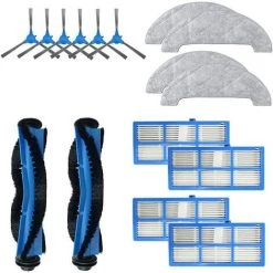 Cisea Kit D'accessoires Pour Proscenic 850T Pièces De Rechange Pour Aspirateur 2 Brosse Principale + 4 Filtre Hepa + 6 Brosse Latérale + 4 Chiffon De Vadrouille