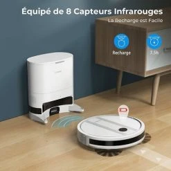 Aspirateur Robot , Laresar Robot Aspirateur Laveur De Sol 3000Pa 3 En 1 Avec Station D'auto-vidage,Balaye,Aspirateur Et Lave,200min D'Autonomie,Contrôle Avec Alexa/APP/Télécommande,pour Poils D'animaux 9 Aspirateur Robot , Laresar Robot Aspirateur Laveur De Sol 3000Pa 3 En 1 Avec Station D'auto-vidage,Balaye,Aspirateur Et Lave,200min D'Autonomie,Contrôle Avec Alexa/APP/Télécommande,pour Poils D'animaux -Aspirateur et sac Soldes 63689793 5