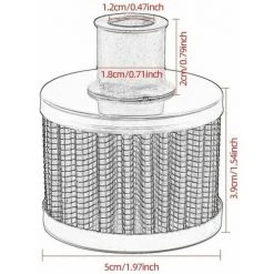 Voiture Bleue Filtre à Air Modifié Interface Universelle Moto Air Filtre à Huile Voiture Filtre D'admission D'air Froid,HANBING -Aspirateur et sac Soldes 63785385 3