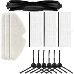 MEZHENG Rechange Pour Aspirateur Proscenic M7 PRO, Queta 13 Pièces Rechange Accessoires Pour Aspirateur Proscenic M7 PRO, Avec Brosse Principale Brosses Latérales Filtres Et Chiffons De Nettoyage