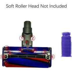 MEZHENG Soft Roller Blue Hose For Dyson V6 V7 V8 V10 V11 Vacuum Cleaner Replacement Attachment Accessories -Aspirateur et sac Soldes 63799968 3