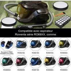 HKLFFJA Filtre Remplacement Pour Rowenta X-Trem Power Cyclonic RO69XX Modèle Aspirateurs Accessoire Du Système De Filtration ZR006001 -Aspirateur et sac Soldes 63869241 5