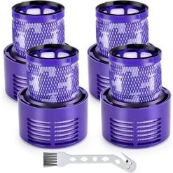 STOMO Lot De 4 Filtres Pour Dyson V10 Motorhead Cyclone Animal Absolute SV12 Aspirateur Accessoire Sans Fil Remplace # DY-969082-01