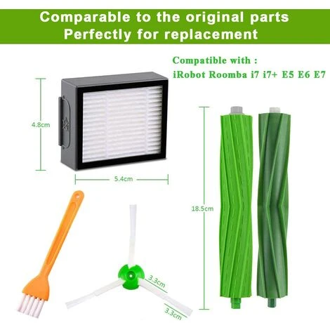 STOMO Pièces Accessoires Compatible Pour IRobot Roomba E5 E6 E7 I7 I7+ I8 I8+ J7 J7+ I6 I6+ I4 I4+ I3 I3+ Aspirateur, Remplaçant Filtres Et Brosses Kit Pour Aspirateur Robot - 11pcs 4 STOMO Pièces Accessoires Compatible Pour IRobot Roomba E5 E6 E7 I7 I7+ I8 I8+ J7 J7+ I6 I6+ I4 I4+ I3 I3+ Aspirateur, Remplaçant Filtres Et Brosses Kit Pour Aspirateur Robot - 11pcs – Image 4