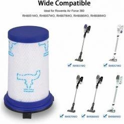 NAXUNNN Filtre De Remplacement Pour Aspirateur Rowenta Air 360 RH9037 RH9038 RH9039 RH9051WO RH9057WO RH9086WO (Alternative Au ZR009001) -Aspirateur et sac Soldes 64014456 3