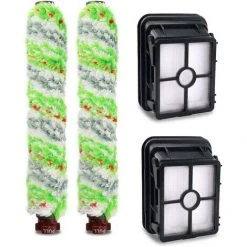 FUHUIDATRADING 2 Filtre De Rechange Bissell Crosswave 3 En 1 Nettoyant Multi-Surfaces Lavable 1866 Et 2 Brosses Rouleaux Multi-Surfaces 1868 Compatible Avec Bissell Crosswave 17132 Série 1785 (Pack Combo)