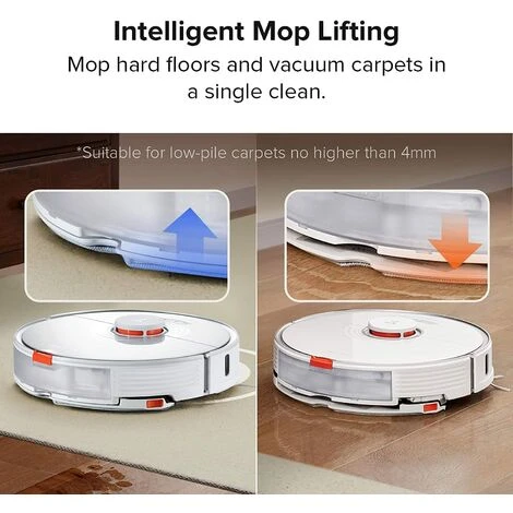 Roborock S7 Aspirateur Robot Puissant 2500Pa Robot LiDAR Navigation - APP- Blanc 5 Roborock S7 Aspirateur Robot Puissant 2500Pa Robot LiDAR Navigation - APP- Blanc – Image 5