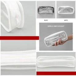 GRID COOL Sac à Crayons Transparent 2 Pièces, Trousse De Toilette Transparente, étui à Crayons , étui à Crayons à Fermeture éclair En PVC Imperméable Transparent Pour Le Stockage De Cosmétiques De Papeterie 7 GRID COOL Sac à Crayons Transparent 2 Pièces, Trousse De Toilette Transparente, étui à Crayons , étui à Crayons à Fermeture éclair En PVC Imperméable Transparent Pour Le Stockage De Cosmétiques De Papeterie -Aspirateur et sac Soldes 64420430 3