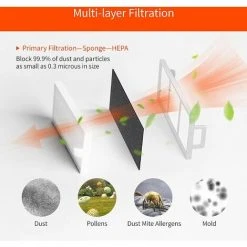 PESCE Brosse Principale à Rouleau Pour Aspirateur Ultenic T10 Avec Filtre HEPA -Aspirateur et sac Soldes 65584352 5