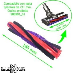 MEZHENG Rouleau Brosse Aspirateur 185 Mm Compatible Avec Dyson V6 Animal V6 Fluffy DC58 DC59 DC62 SV03 SV073 963830-01 Cylindre Rotatif De Remplacement Pour Moteur De Tête De Moteur (185 Mm) -Aspirateur et sac Soldes 65671551 3
