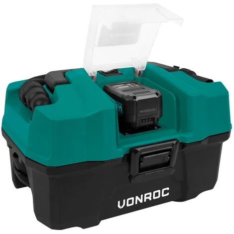 VONROC Aspirateur Multi-usage Portatif - 20V – Bac De 15L - Récupération De Poussières - Accessoires Inclus - 1 Batterie 4.0Ah Et Chargeur Rapide Inclus 3 VONROC Aspirateur Multi-usage Portatif - 20V – Bac De 15L - Récupération De Poussières - Accessoires Inclus - 1 Batterie 4.0Ah Et Chargeur Rapide Inclus – Image 3