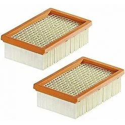 FVO Lot De 2 Filtre Remplacement Pour Aspirateur Kärcher Wd4 Wd5 Wd6 Mv4 Mv5 Mv6 Plissé Plat