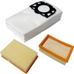 JUNJUN 2X Filtre Et 8X Sac Pour Karcher Wd4 Wd5 P 2.863-006.0 Wd5P Wd6 Premuim Wd6 P Mv4 Mv5 Mv6 2.863-005.0 Sac Aspirateur Sac Accessoires -Aspirateur et sac Soldes 66369813 2