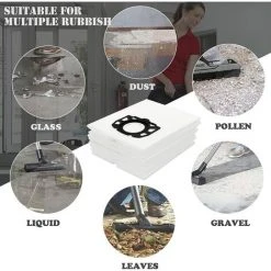 10 Pcs Sac Aspirateur Kärcher WD4 WD5 WD6 WD4 Premium WD5 Premium Sac Kärcher MV4, MV5 Et MV6 Sacs Filtrants De Poussière Adélala -Aspirateur et sac Soldes 66386133 5